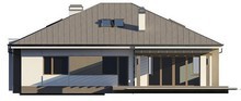 Проект будинку з трьома спальнями і фронтальним гаражем