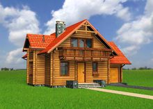 Неповторний дерев'яний будиночок з площею 150 m²
