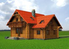 Неповторний дерев'яний будиночок з площею 150 m²
