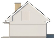 Проект невеликого будинку з мансардою і двосхилим дахом