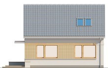Проект невеликого будинку з мансардою і двосхилим дахом