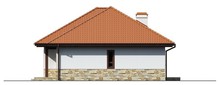 Проект одноповерхового будинку з чотирискатним дахом