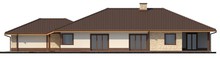Проект одноповерхового будинку для вузької ділянки з великим гаражем