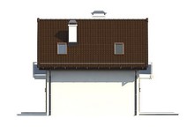 Проект невеликого дачного будинку з мансардою