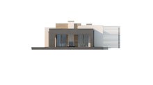 Проект одноповерхового модернового будинку для вузької ділянки