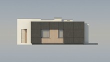 Проект невеликого одноповерхового будинку з плоскою покрівлею