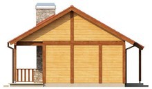 Проект невеликого бюджетного одноповерхового будинку з дерев'яним фасадом