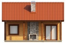 Проект невеликого бюджетного одноповерхового будинку з дерев'яним фасадом
