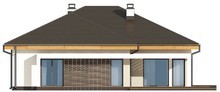 Проект одноповерхового котеджу зі здвоєним фронтальним гаражем