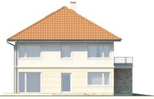 Проект двоповерхового будинку на дві сім'ї з терасою над гаражем