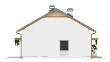 Проект одноповерхового будинку з невеликим горищем