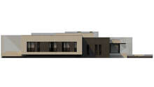 Проект стильного одноповерхового будинку з плоским дахом площею 232 кв.