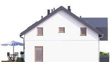 Зразковий житловий будинок з напівзакритим балконом