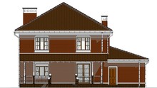Оригінальне планування чудового житлового будинку на два поверхи з еркером