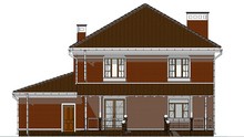 Оригінальне планування чудового житлового будинку на два поверхи з еркером