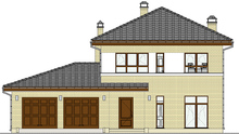 Схема двоповерхового будинку з розкішним гаражем