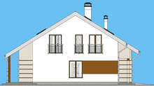 Сучасний будинок в європейському стилі з французькими балконами