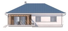 Проект дачного будинку з чотирьохспадовим дахом