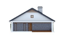 Проект одноповерхового будинку з додатковою фронтальною терасою