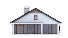 Проект одноповерхового будинку з додатковою фронтальною терасою