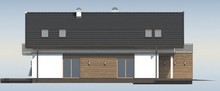 Проект будинку для вузької ділянки з терасою над гаражем