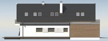 Проект будинку для вузької ділянки з терасою над гаражем
