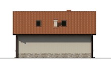 Проект дачного маленького будинку з мансардою для невеликої ділянки