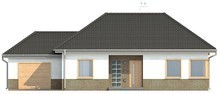 Проект одноповерхового дачного будинку з терасою