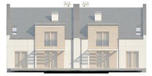 Проект двоповерхового симетричного котеджу на дві сім'ї