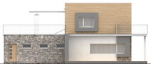 Проект сучасного котеджу з терасою над гаражем