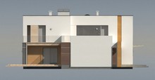 Проект сучасного будинку з додатковим приміщенням