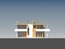 Проект сучасного будинку на дві сім'ї з плоским дахом