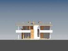Проект сучасного будинку на дві сім'ї з плоским дахом
