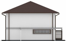 Простий проект двоповерхового будинку з вбудованим гаражем