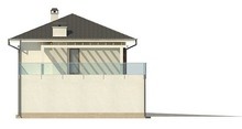 Проект стильного 2х поверхового будинку з гаражем і терасою на другому поверсі