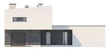 Сучасний будинок хайтек з оригінальною терасою Т-подібної форми
