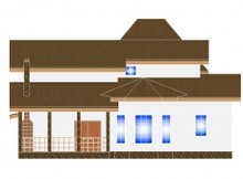 Заміський будинок з бібліотекою на другому поверсі