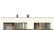 Сучасний проект будинку з плоским дахом і гаражем