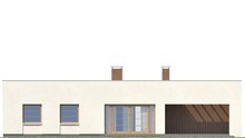 Сучасний проект будинку з плоским дахом і гаражем