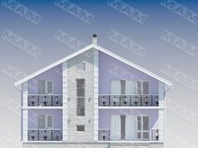 Проект котеджу з балконами площею 240 m²