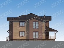Проект будинку площею 270 m² з дерев'яним фасадом
