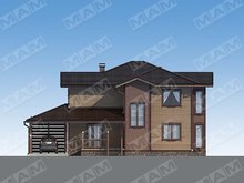 Проект будинку площею 270 m² з дерев'яним фасадом