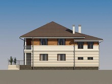 Проект житлового будинку з терасою і зручним плануванням