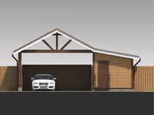 Проект гаража з навісом і господарчим приміщенням