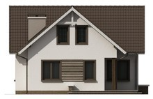 Проект простого будинку з балконом над входом