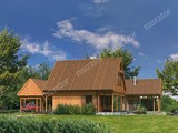 Дерев'яний будинок з великою терасою