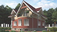Проект вузького будинку з мансардою і цокольним поверхом