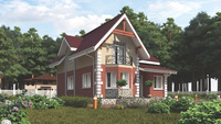 Проект вузького будинку з мансардою і цокольним поверхом