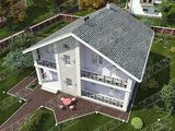 Проект котеджу з балконами площею 240 m²