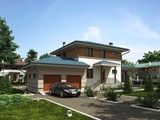 Проект житлового заміського будинку 220 m² з терасою
